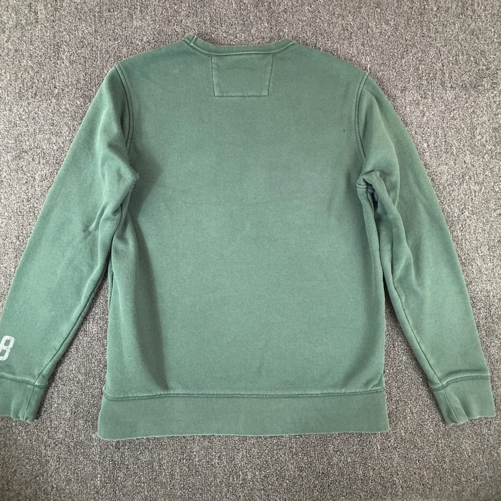 Banana Republic Mens Golf Crewneck Sweatshirt Green Preppy Graphic Pullover M